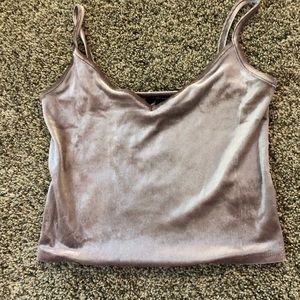 velvet crop top NEVER WORN